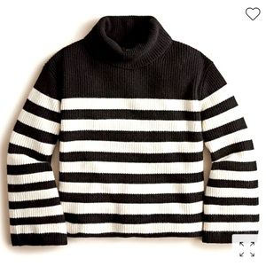 J. Crew Wool and Cashmere Relaxed Turtleneck in Stripe - AQUARIUS SEASON SALE